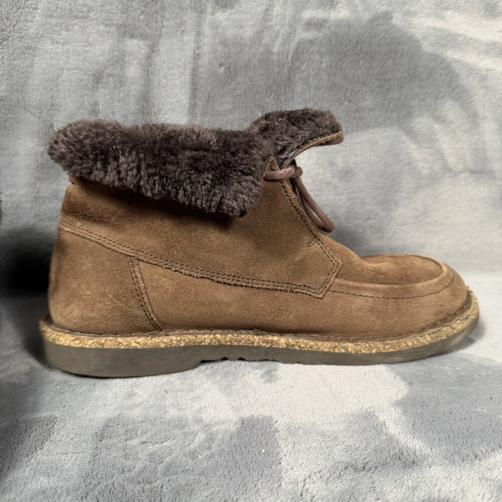 Birkenstock Shearling Suede Ankle Boots EU 37 Women's 6/6.5 Cozy Casual Comfort - Picture 5 of 11